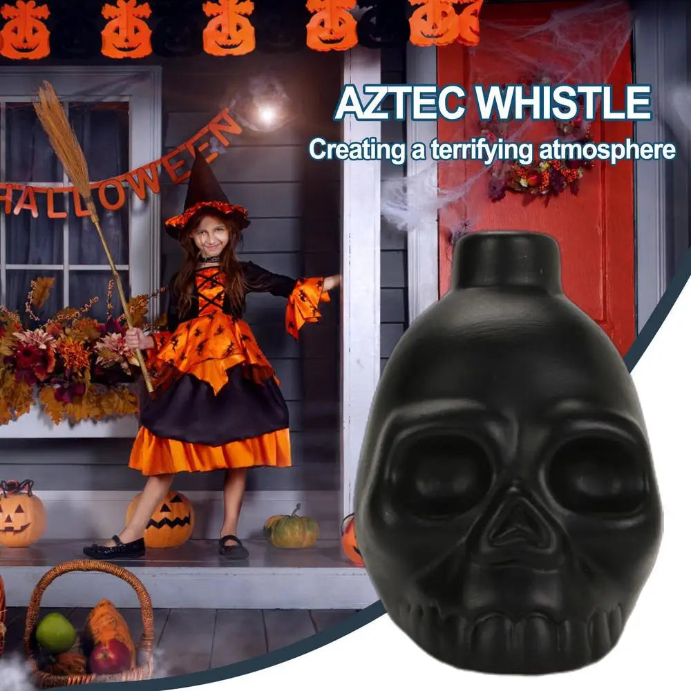 Creepy Death Whistle Loud Human Scream War Whistle High Decibels Authentic Human Sounding Aztec War Whistle for Skull Shape