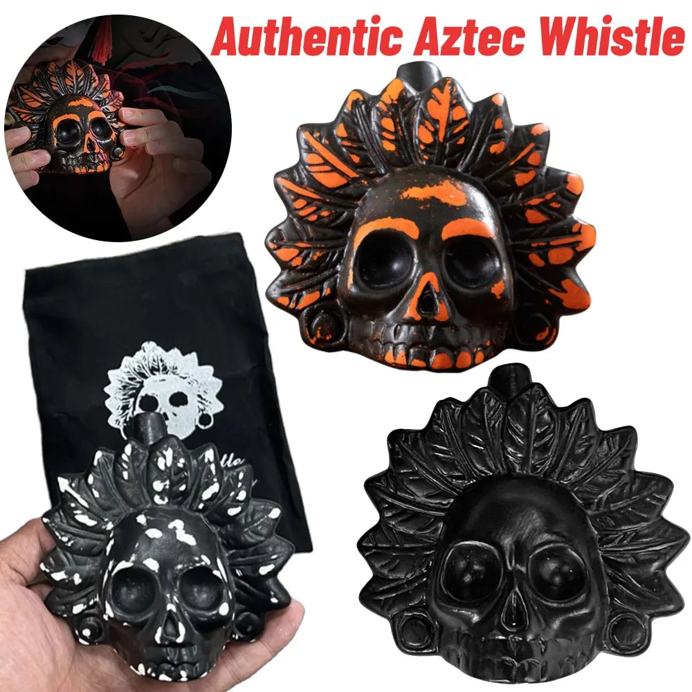 Authentic Aztec Whistle Loud Spooky Aztec Death Whistle Scream Whistle for Halloween Prank Props