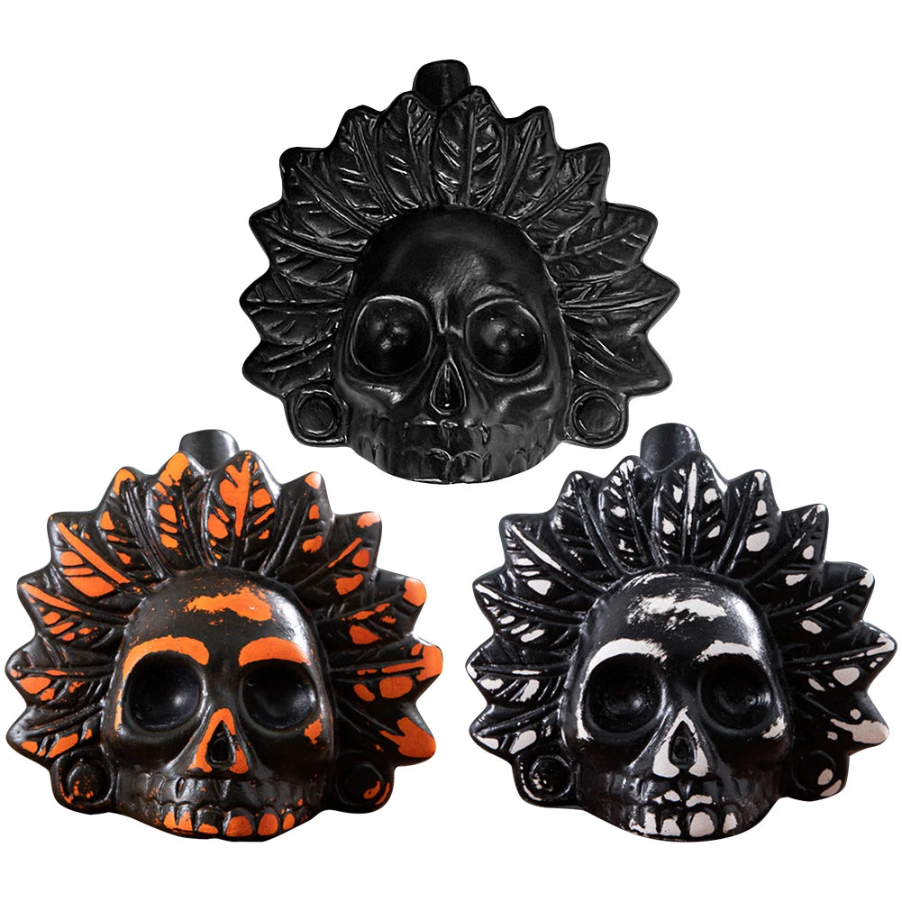 Authentic Aztec Whistle Loud Spooky Aztec Death Whistle Scream Whistle for Halloween Prank Props